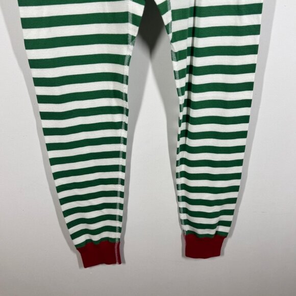 Hanna Andersson Green Stripe Pajama Set Size L Organic Cotton Comfy Sleepwear - Picture 13 of 15
